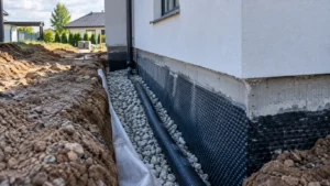Drenaż fundamentów nowoczesnego domu